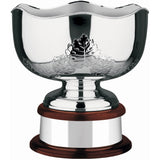 Supreme Hand Chased Wavy Edge Silver Plate Bowl - Bracknell Engraving & Trophy Services