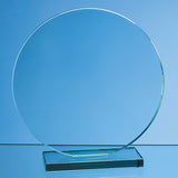 Jade Glass Circle Award - Bracknell Engraving & Trophy Services