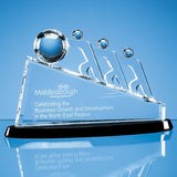 Optical Crystal Sloped Teamwork Award - Bracknell Engraving & Trophy Services