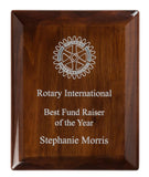 High Gloss Walnut Finish Plaque - Bracknell Engraving & Trophy Services