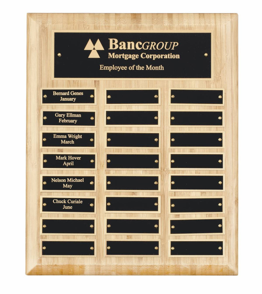 Bamboo Wooden Plaque - 24 Records