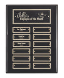 Gloss Black Plaque - 12 Records - Bracknell Engraving & Trophy Services