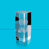 Football Crystal Block Trophy