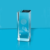 Football Crystal Block Trophy