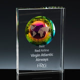 Optical Crystal Colour Fantasy Globe - Bracknell Engraving & Trophy Services