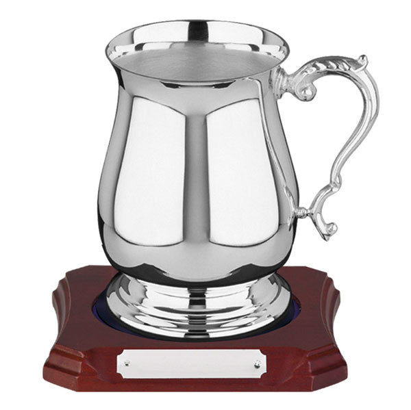 698 Silver Plated Georgian Tankard - Bracknell Engraving & Trophy Services