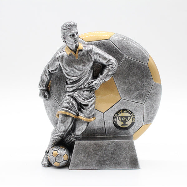 Male Footballer & Ball Resin Award