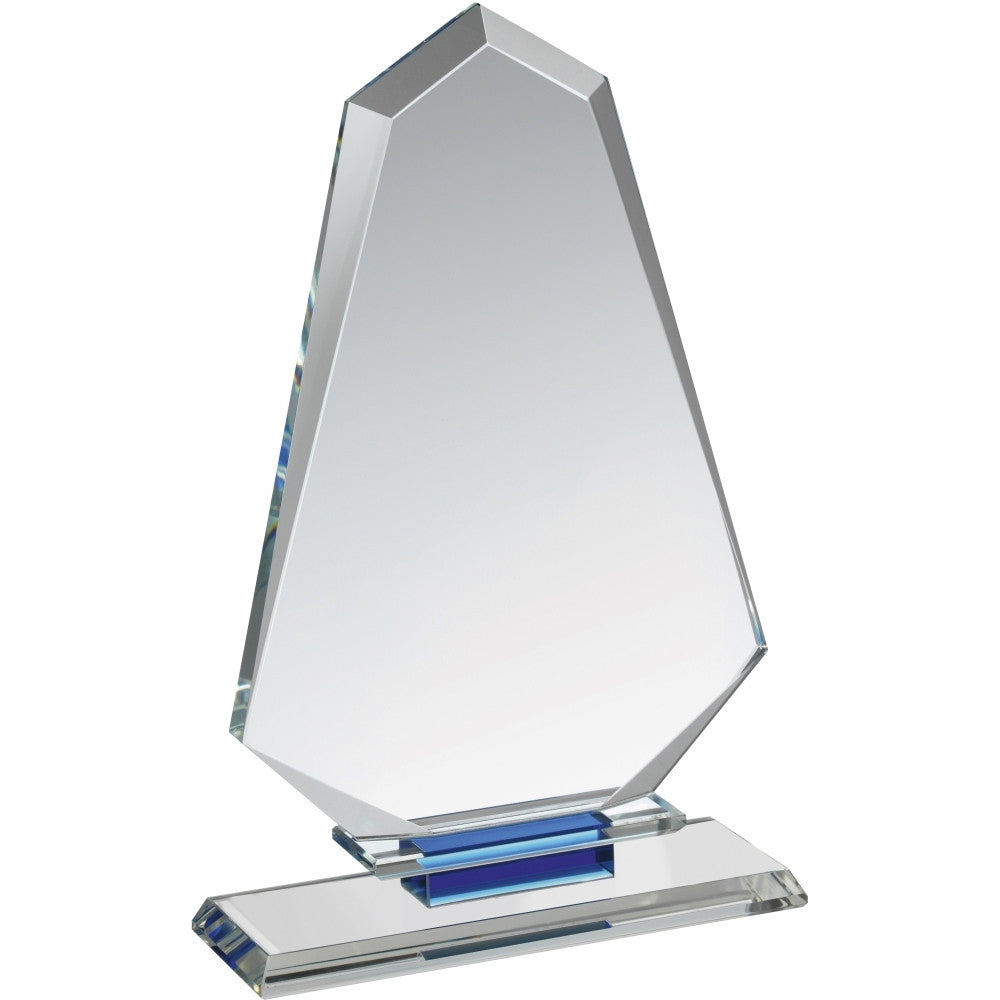Clear & Blue Crystal Award