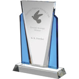 HC022 Clear & Blue Crystal Award - Bracknell Engraving & Trophy Services