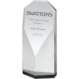 HC053 Clear & Black Crystal Award - Bracknell Engraving & Trophy Services