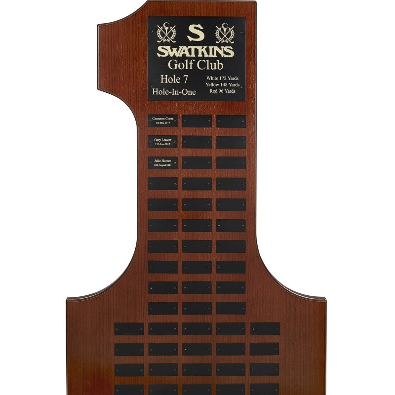 Large Hole in One Record Plaque - Bracknell Engraving & Trophy Services