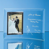 Bevelled Glass Crescent Photo Frame (Portrait) - Bracknell Engraving & Trophy Services
