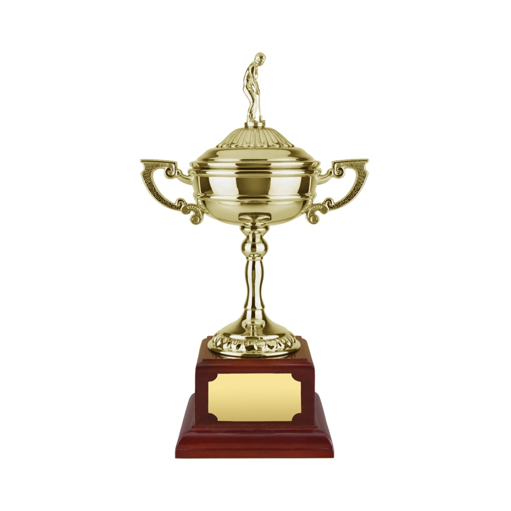 Gold Finish Golfer Cup