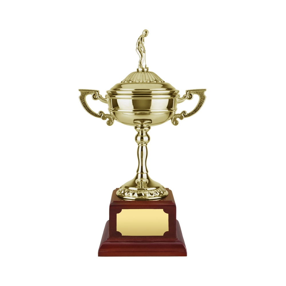 Gold Finish Golfer Cup