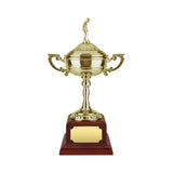 Gold Finish Golfer Cup - Bracknell Engraving & Trophy Services
