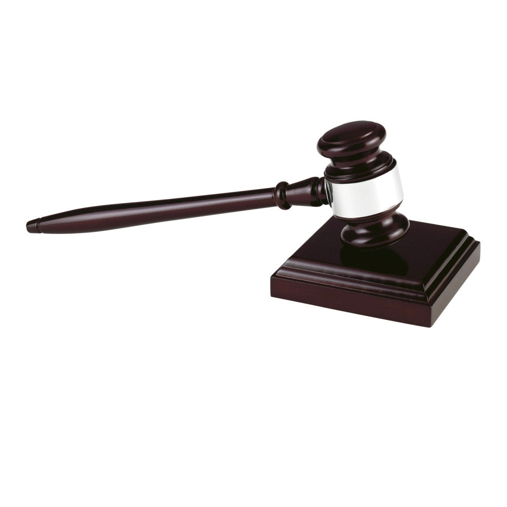 10.75" Wooden Gavel and Block