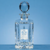 Lead Crystal Panel Square Spirit Decanter - Bracknell Engraving & Trophy Services