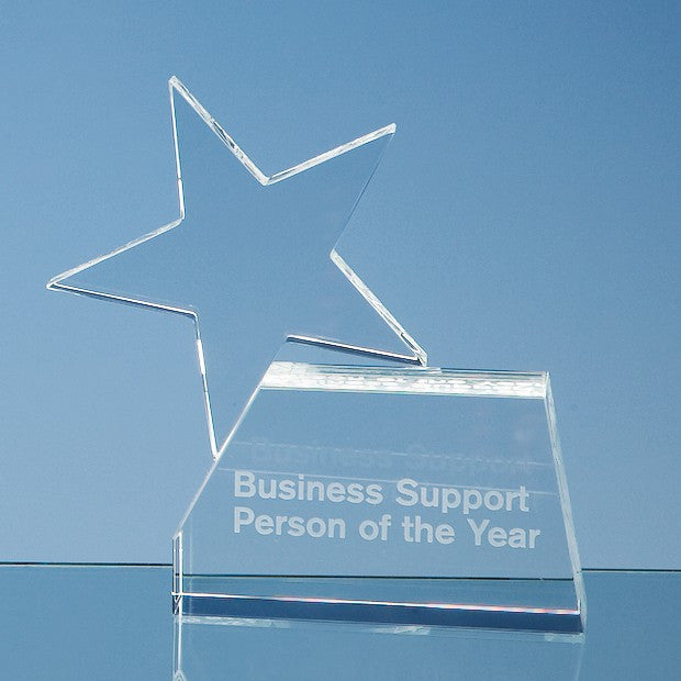 15cm Optical Crystal Single Rising Star Award