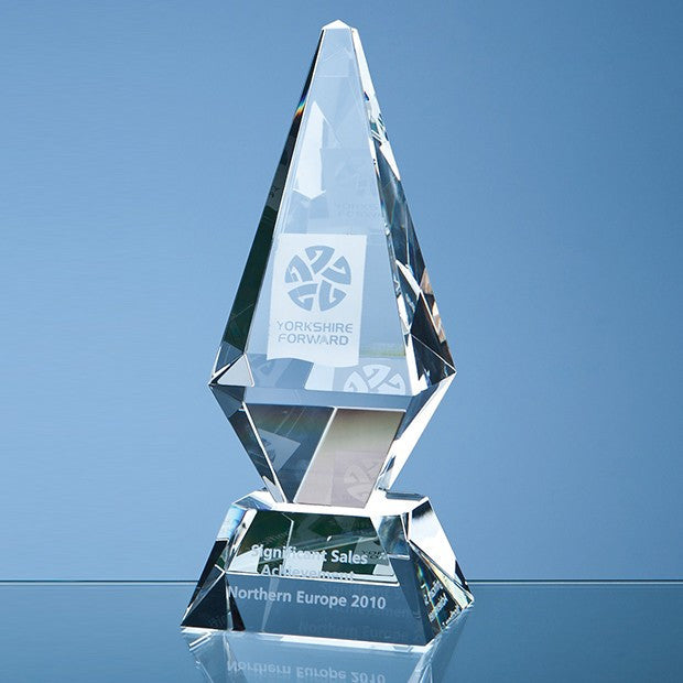 Optical Crystal Glacier Award - Bracknell Engraving & Trophy Services
