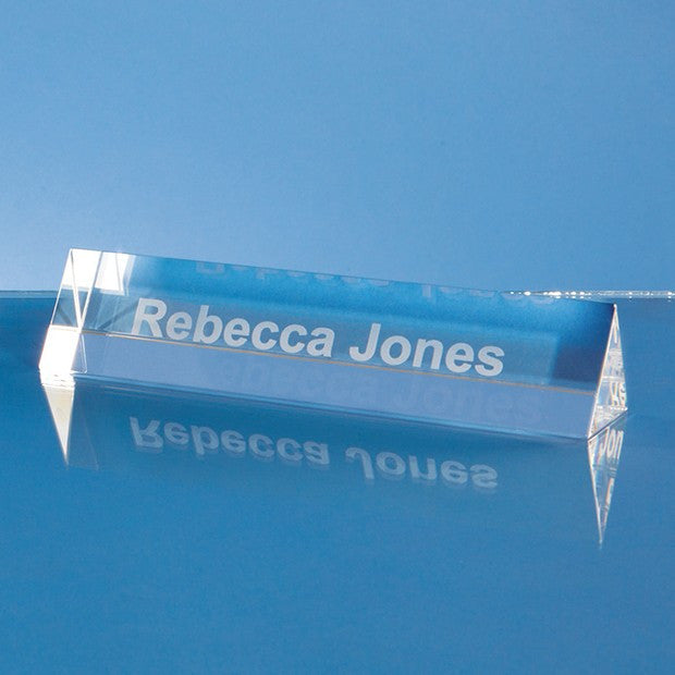 Optical Crystal Desk Name Plaque