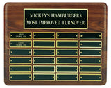 Walnut Annual Plaque - 24 Plates - Bracknell Engraving & Trophy Services