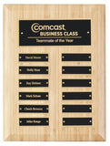 Bamboo Wooden Plaque - 12 Records - Bracknell Engraving & Trophy Services